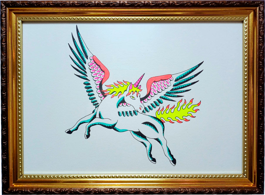 Flash original or print: Neon Unicorn