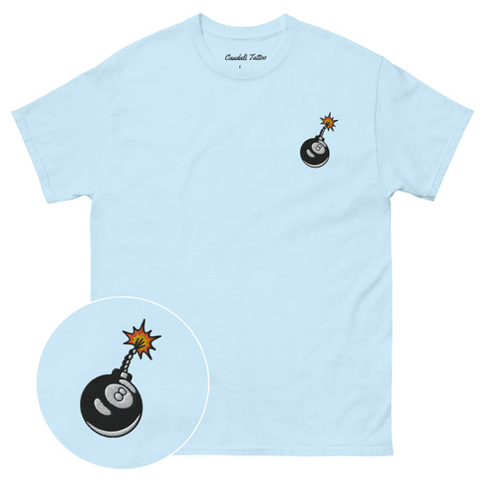 Eight ball billiards bomb T-shirt