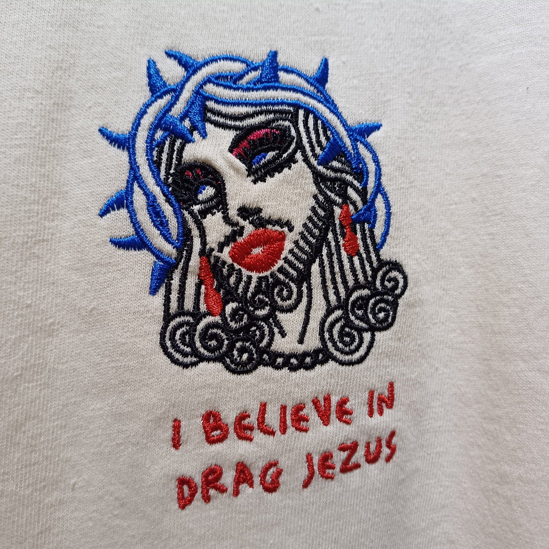 I believe in drag jezus heavyweight t-shirt