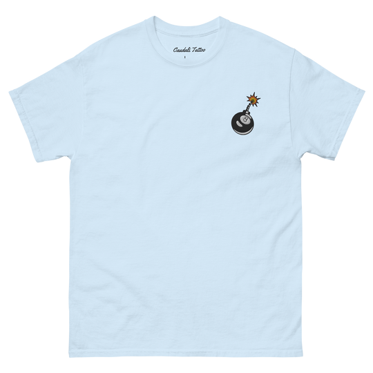 Eight ball billiards bomb T-shirt