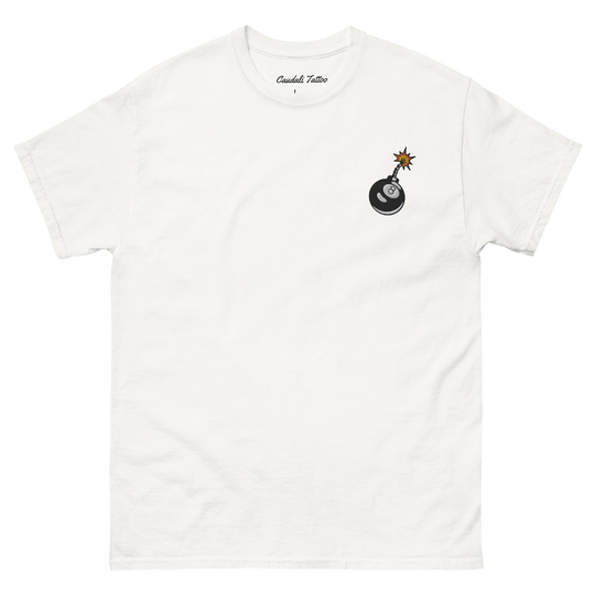 Eight ball billiards bomb T-shirt